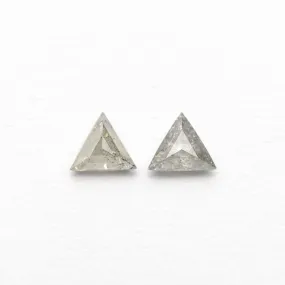 0.25cttw 2pc 3.93x3.46x1.84mm 4.05x3.48x1.48mm Triangle Rosecut Matching Pair 24471-01