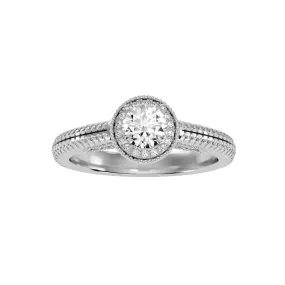 0.80 Carat Diamond 14K White Gold Engagement Ring