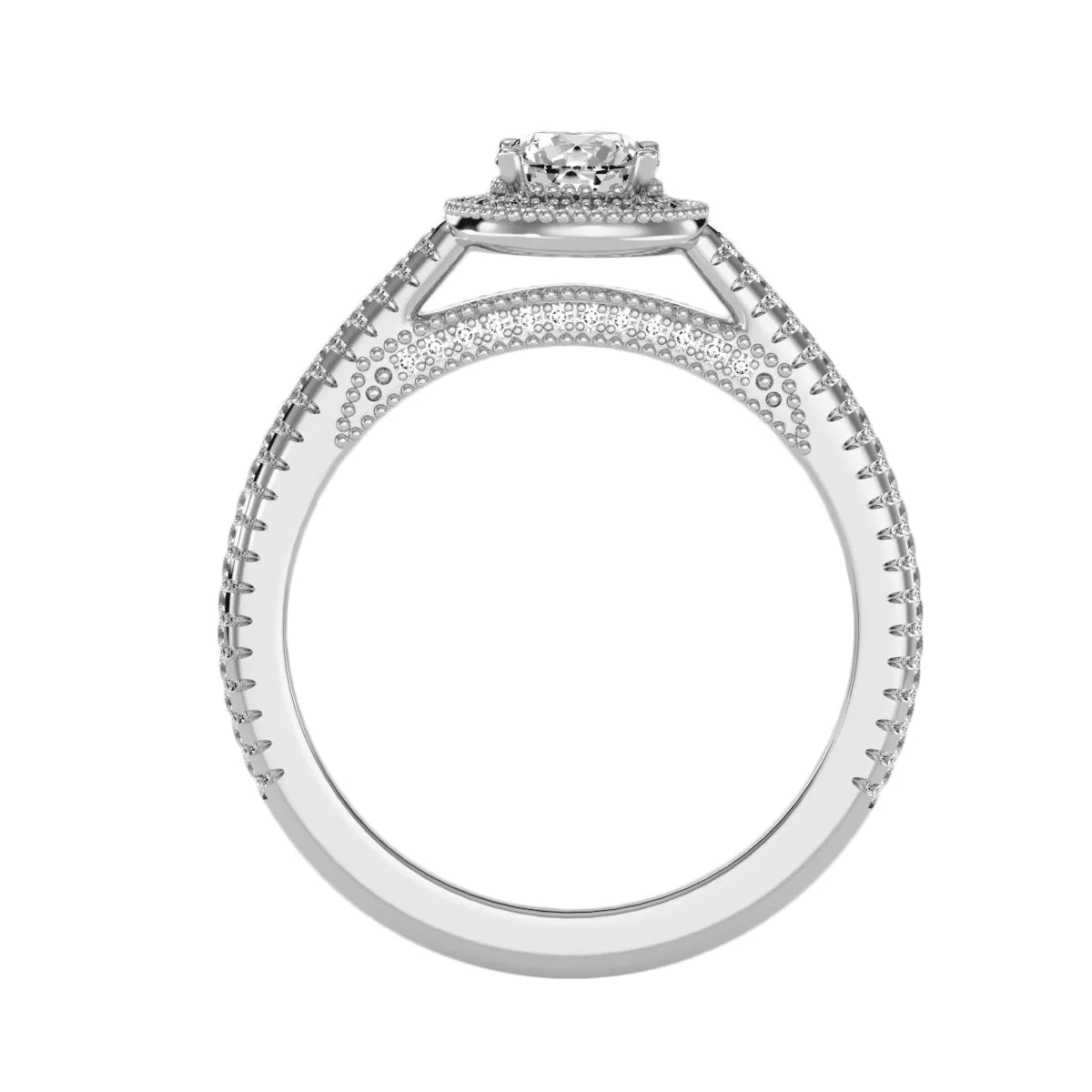 0.80 Carat Diamond 14K White Gold Engagement Ring