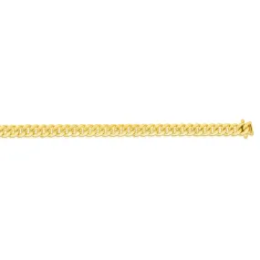 10K Gold 4.5mm Semi-Solid Miami Cuban Chain