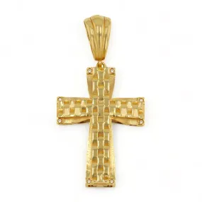 10K Yellow Gold Cross Pendant - 1018