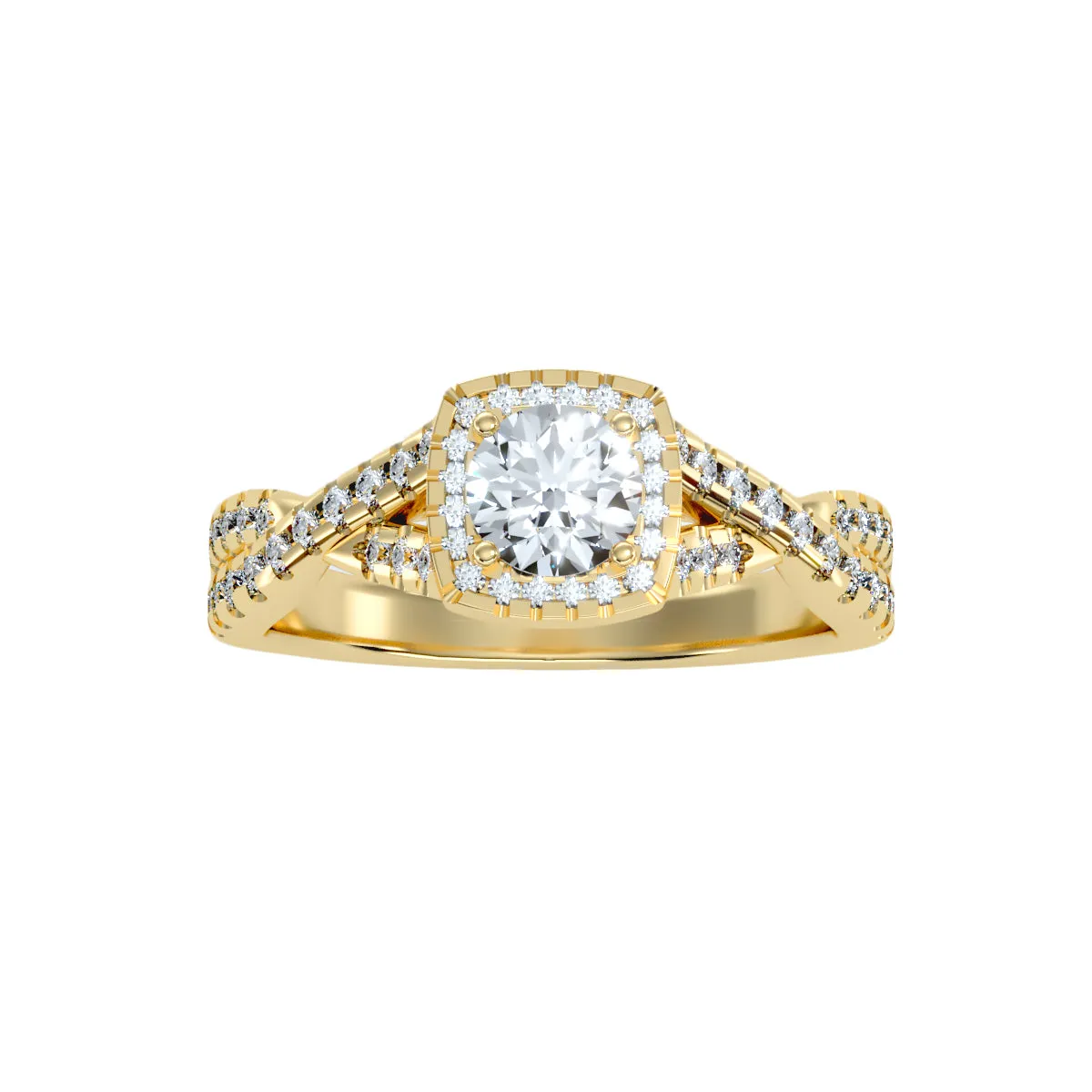 1.10 Carat Diamond 14K Yellow Gold Engagement Ring