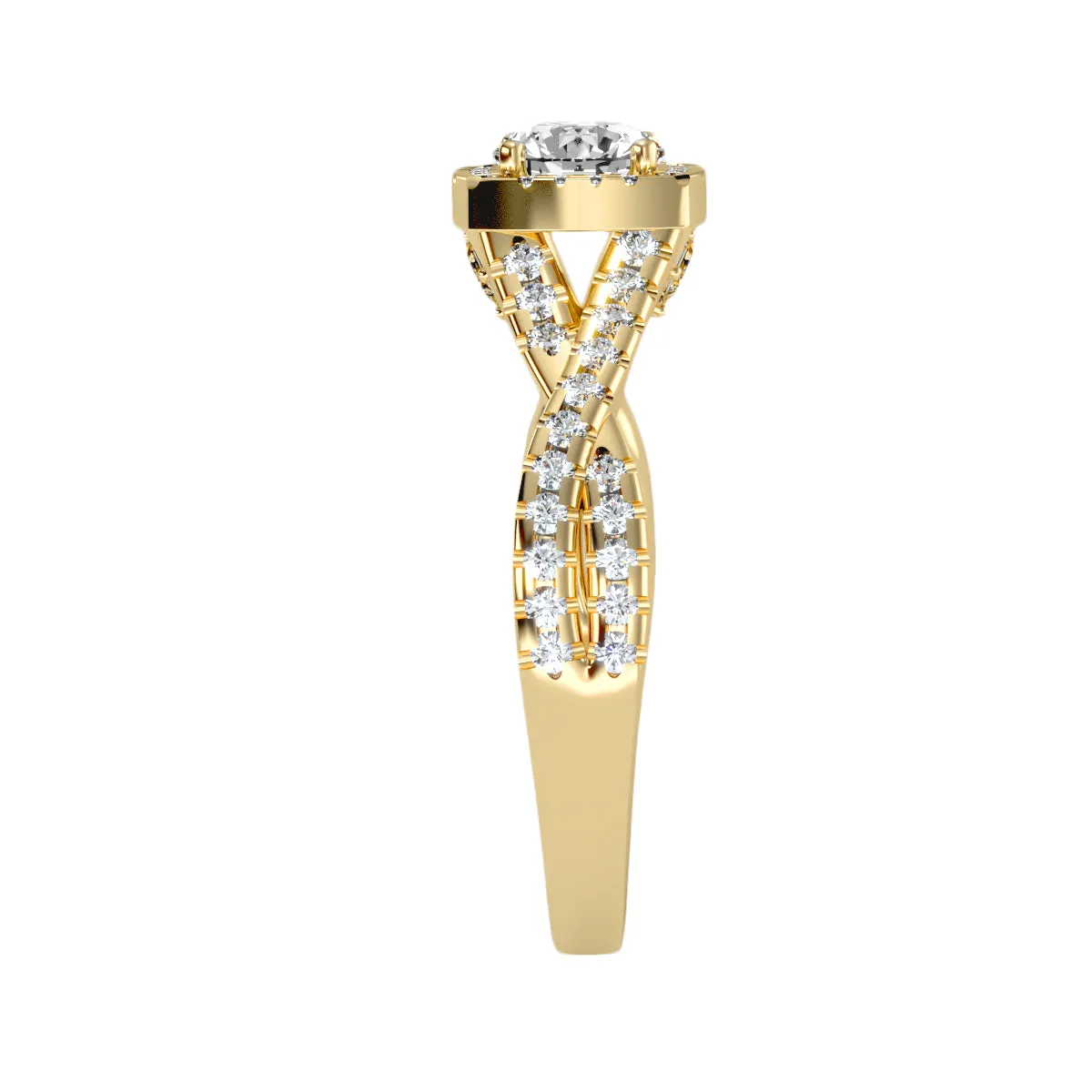 1.10 Carat Diamond 14K Yellow Gold Engagement Ring