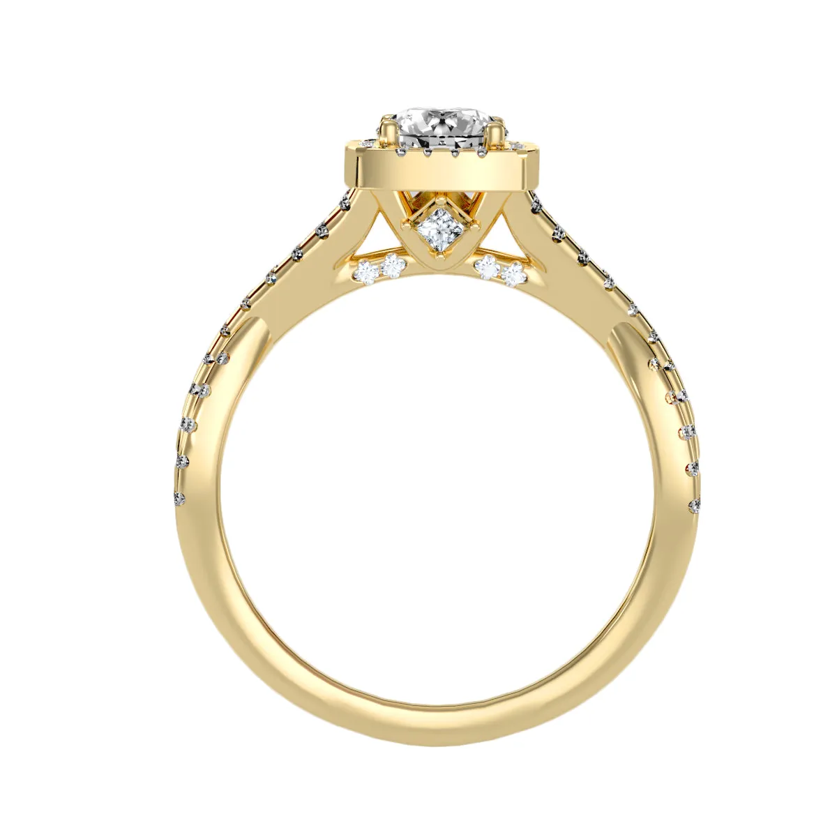 1.10 Carat Diamond 14K Yellow Gold Engagement Ring