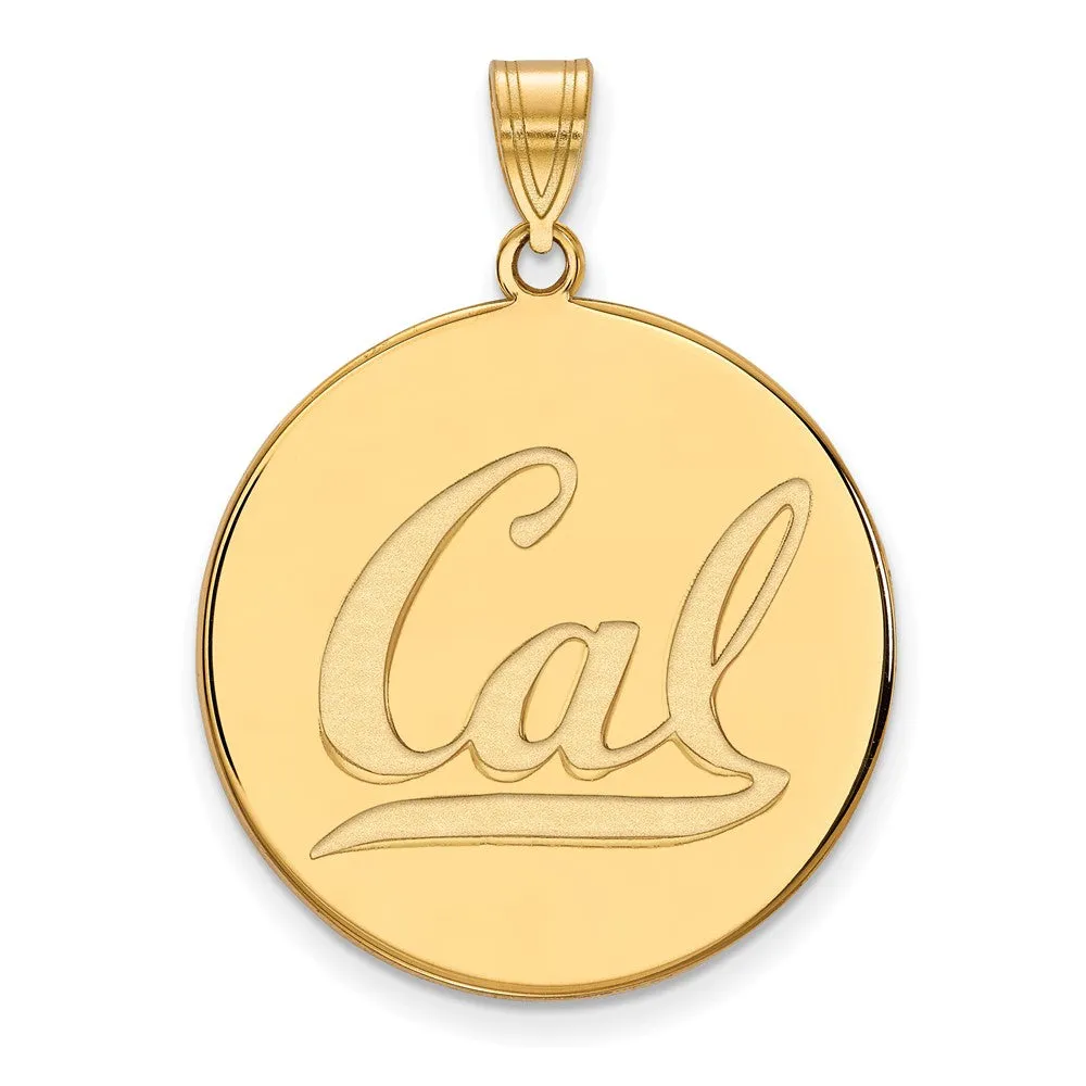 14k Yellow Gold California Berkeley XL 'Cal' Disc Pendant