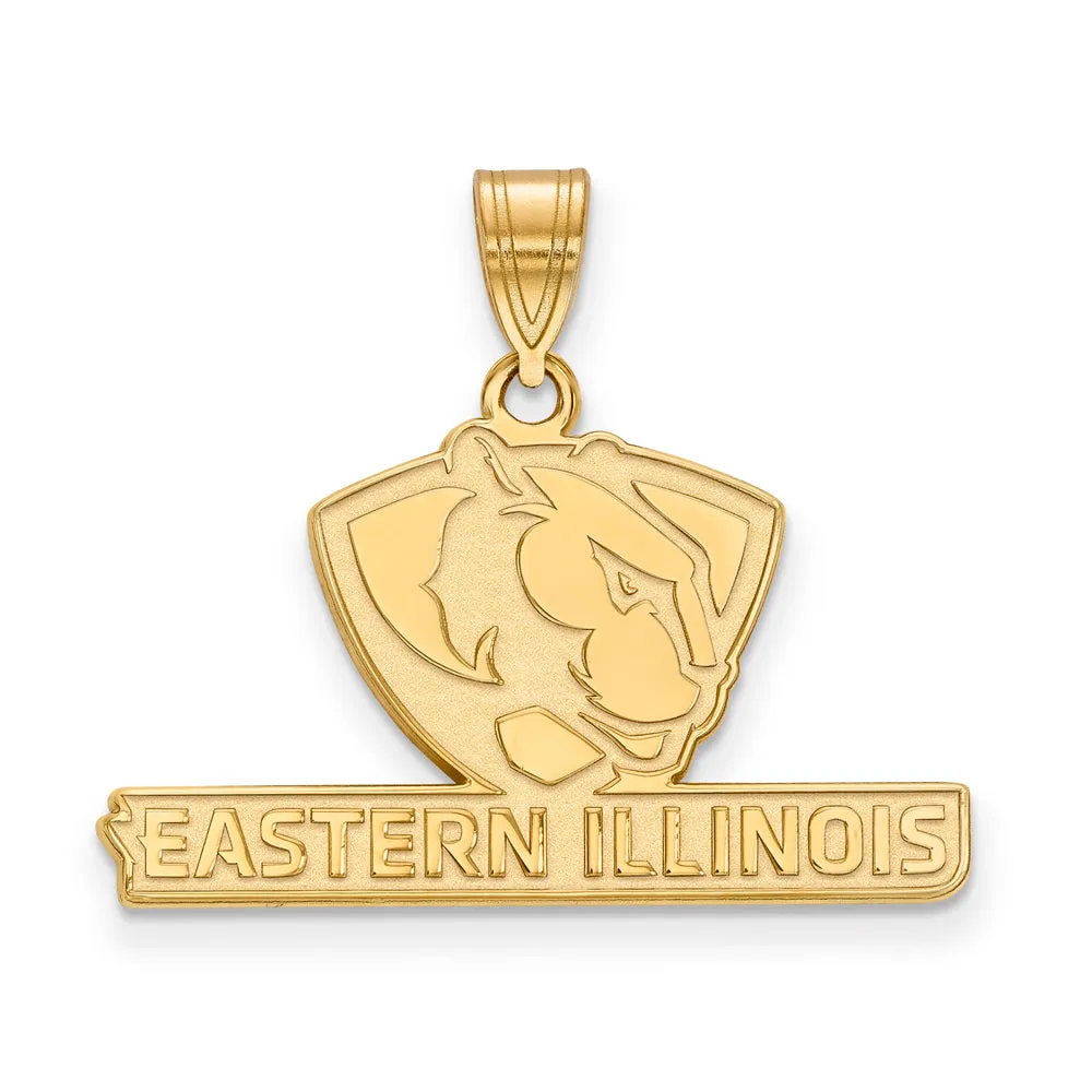 14k Yellow Gold Eastern Illinois U Medium Pendant