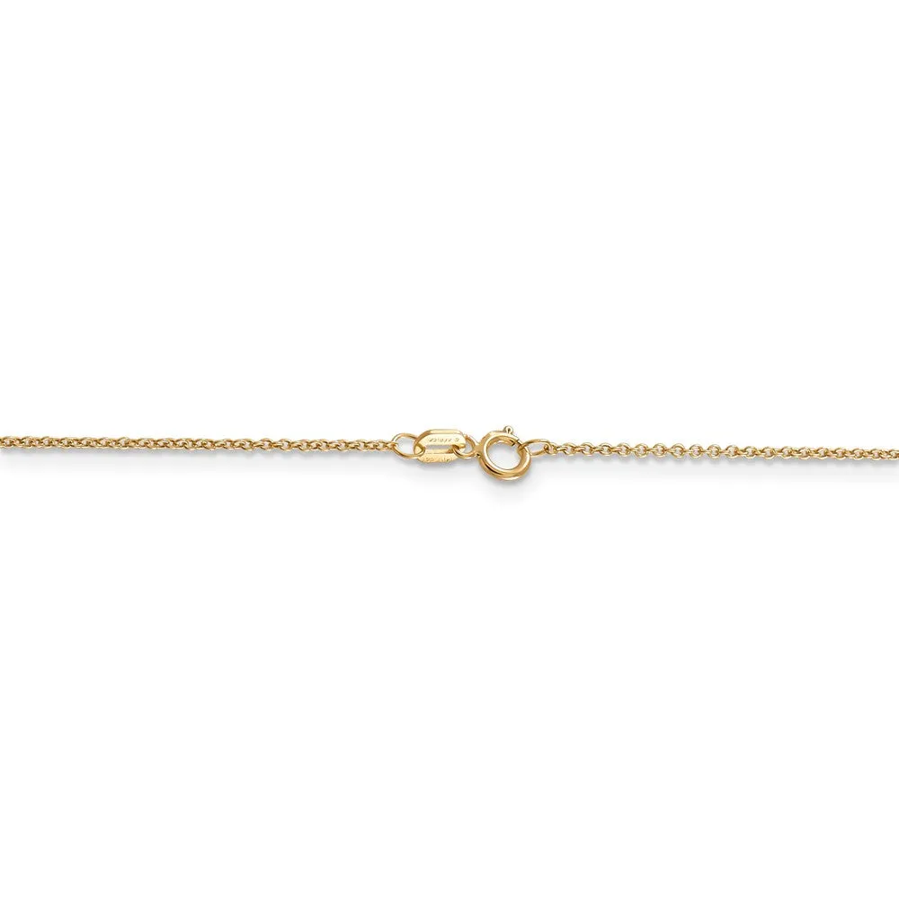 14k Yellow Gold Seahorse and Starfish Necklace