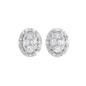 14KT WHITE GOLD DIAMOND (1/2CTW) EARRING