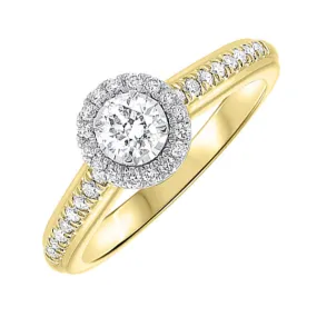 14KT WHITE YELLOW GOLD DIAMOND(1/2CTW) RING