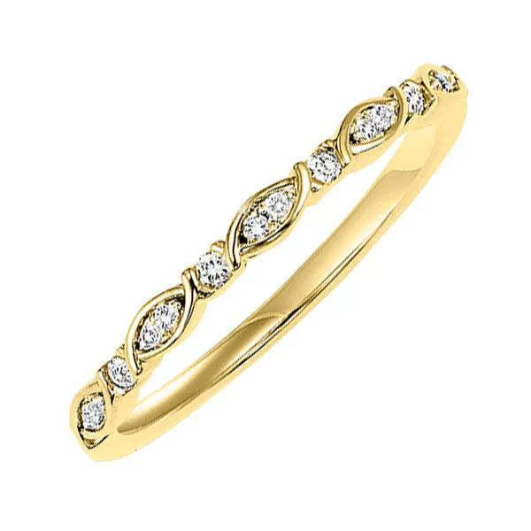 14KT YELLOW GOLD DIAMOND (1/12 CTW) BAND