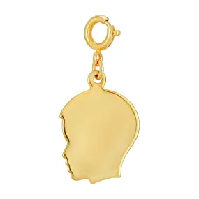 1928 Jewelry Gold Engravable Boy Silhouette Charm