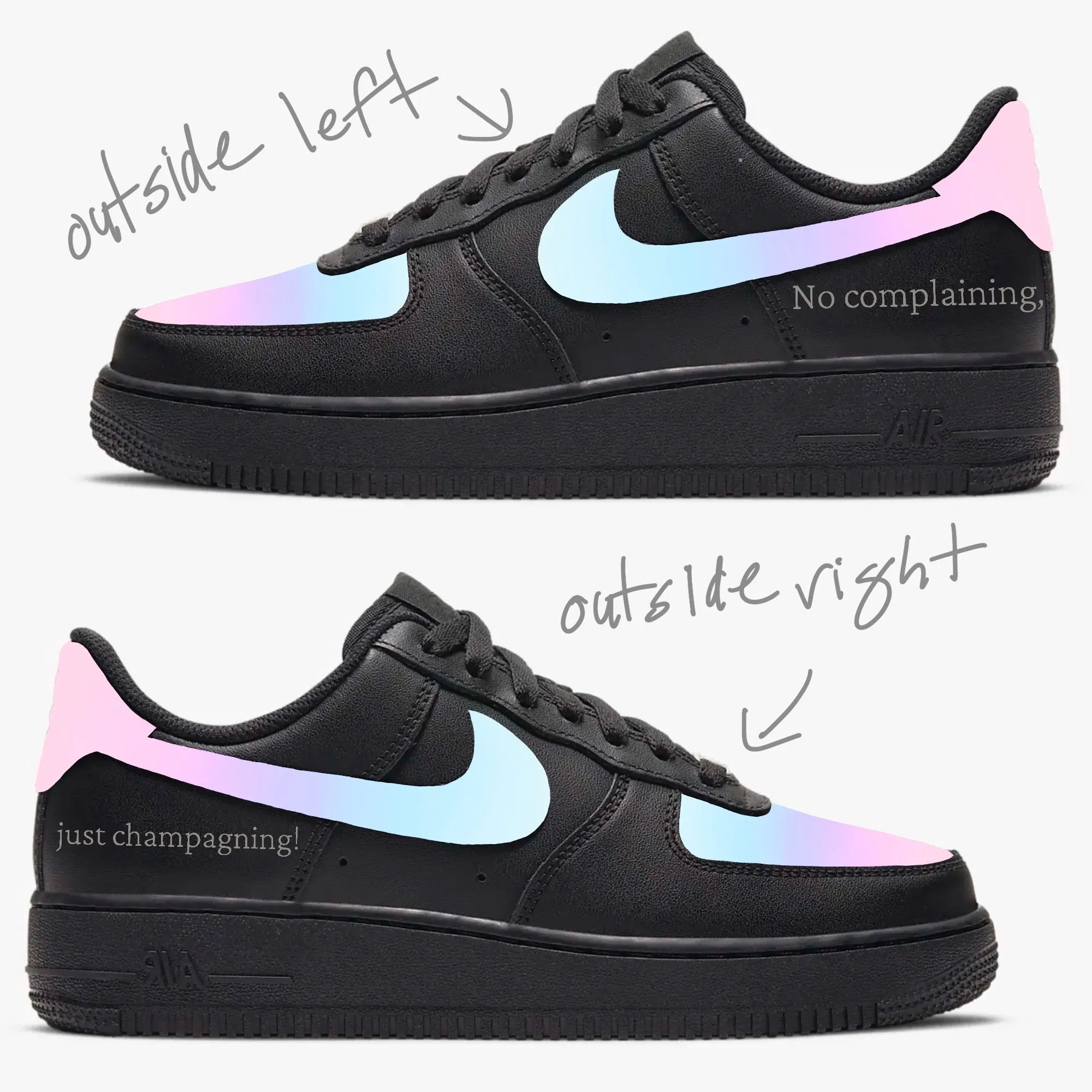 2 Pairs AF1 Lows - 11M - Custom Order - Invoice 1 of 2