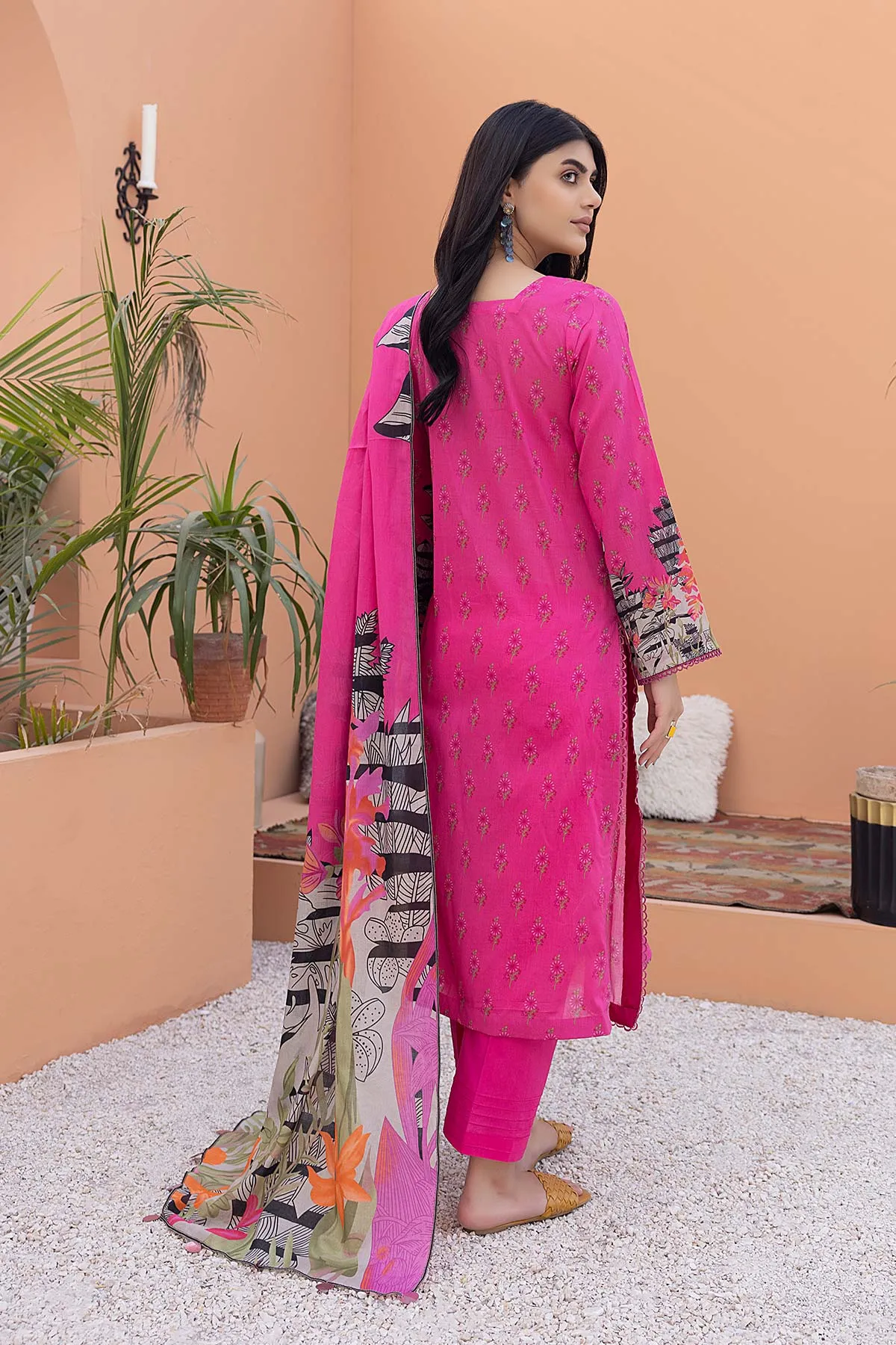 3-Pc Printed Lawn Unstitched With Voil Dupatta CP22-036