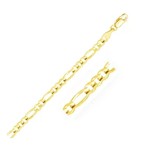 4.5mm 14k Yellow Gold Solid Figaro Chain-rx49696-30