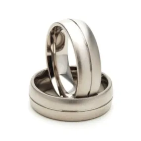 7mm Comfort Fit, Custom Titanium Ring - 05AB05