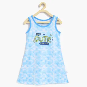 A-line Dress - Tie-Dye Blues (6-12 months)