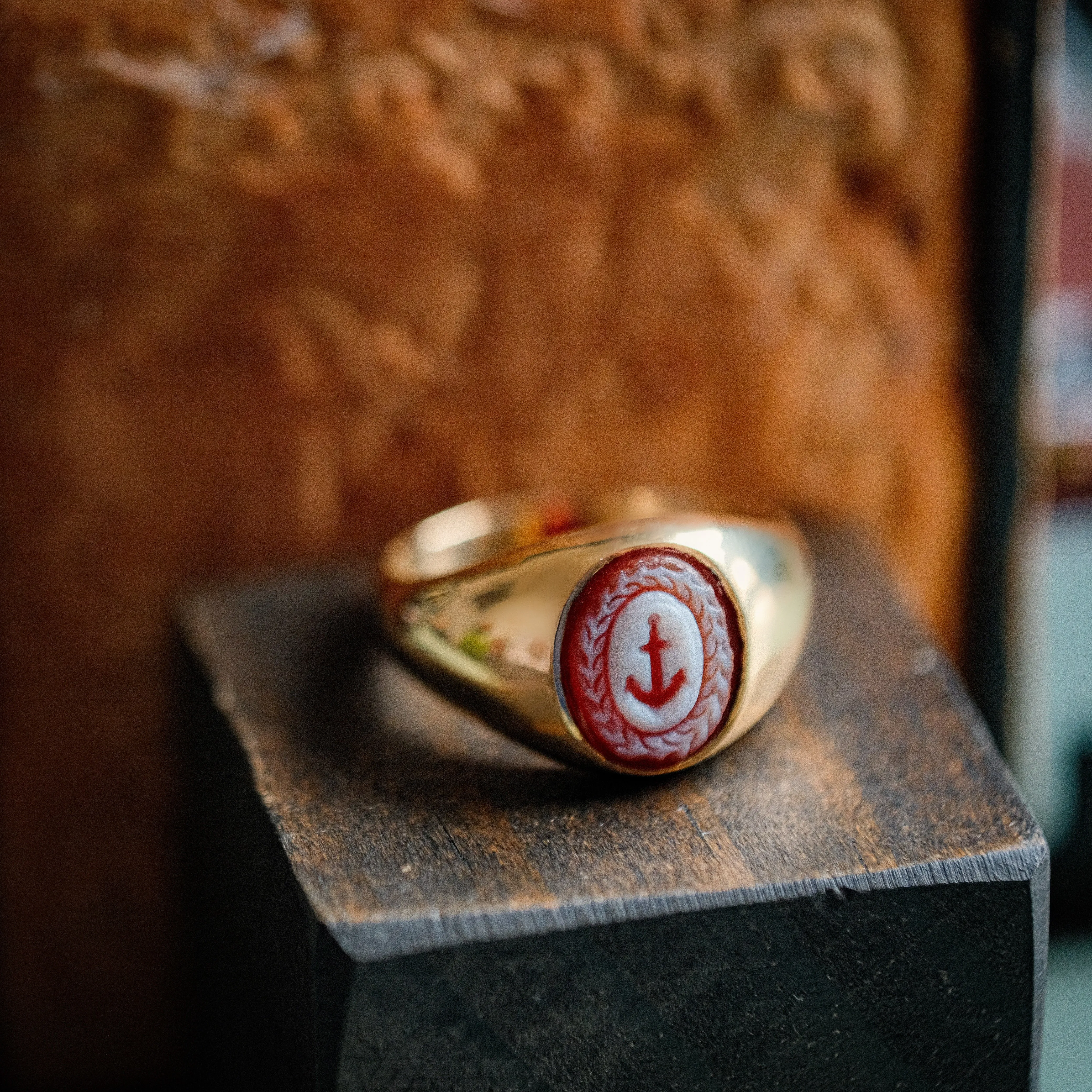 Anchor Intaglio Ring - One of a Kind