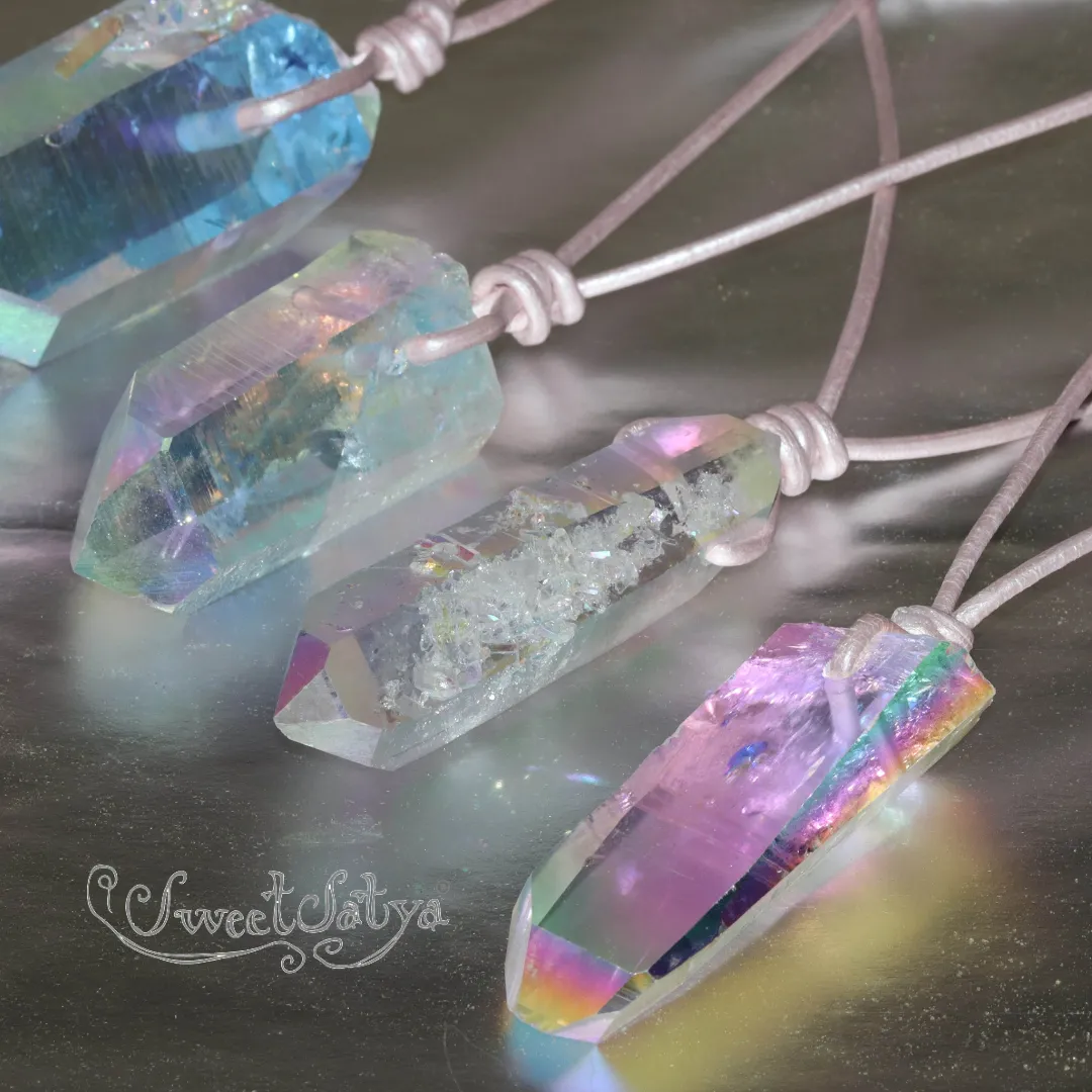 Angel Aura Lumarian Quartz Necklace