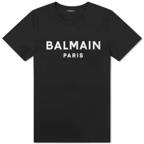 Balmain Flock Logo TeeBlack & White