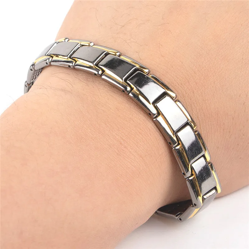 Black Gold IP Stainless-Steel Link Magnetic Bracelet