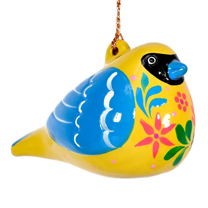 Blue-Winged Warbler Confetti Ceramic Ornament