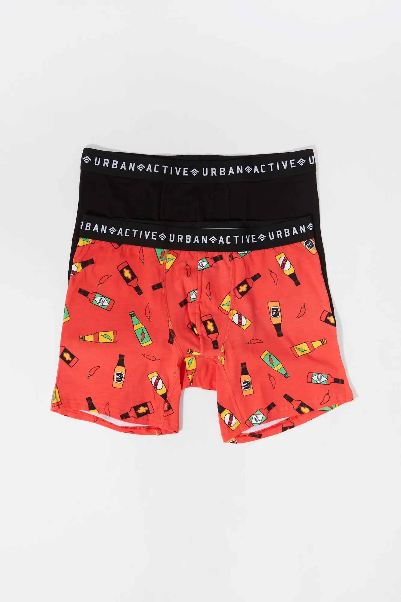 Boys Hot Sauce Print Boxer Briefs (2 Pack)