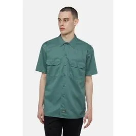 Camicia da lavoro a maniche corte uomo Verde