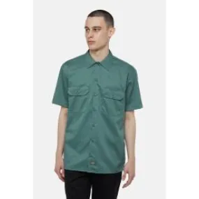 Camicia da lavoro a maniche corte uomo Verde