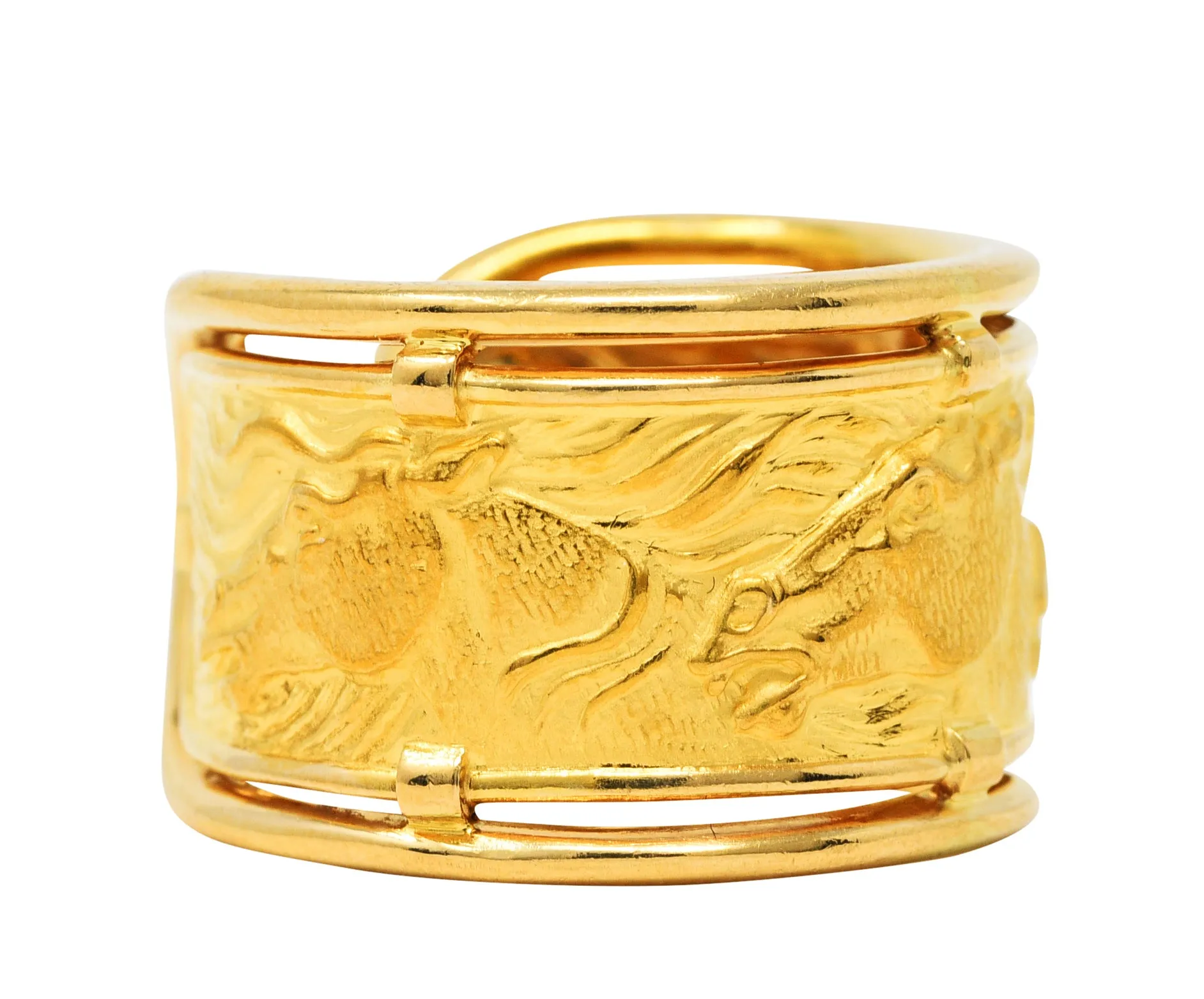 Carrera y Carrera 18 Karat Yellow Gold Horse Band Ring