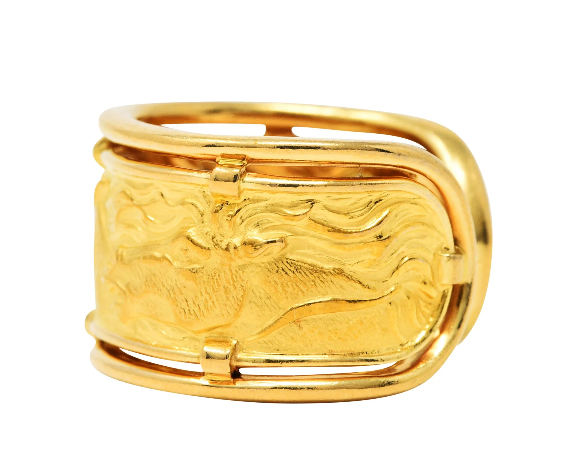 Carrera y Carrera 18 Karat Yellow Gold Horse Band Ring