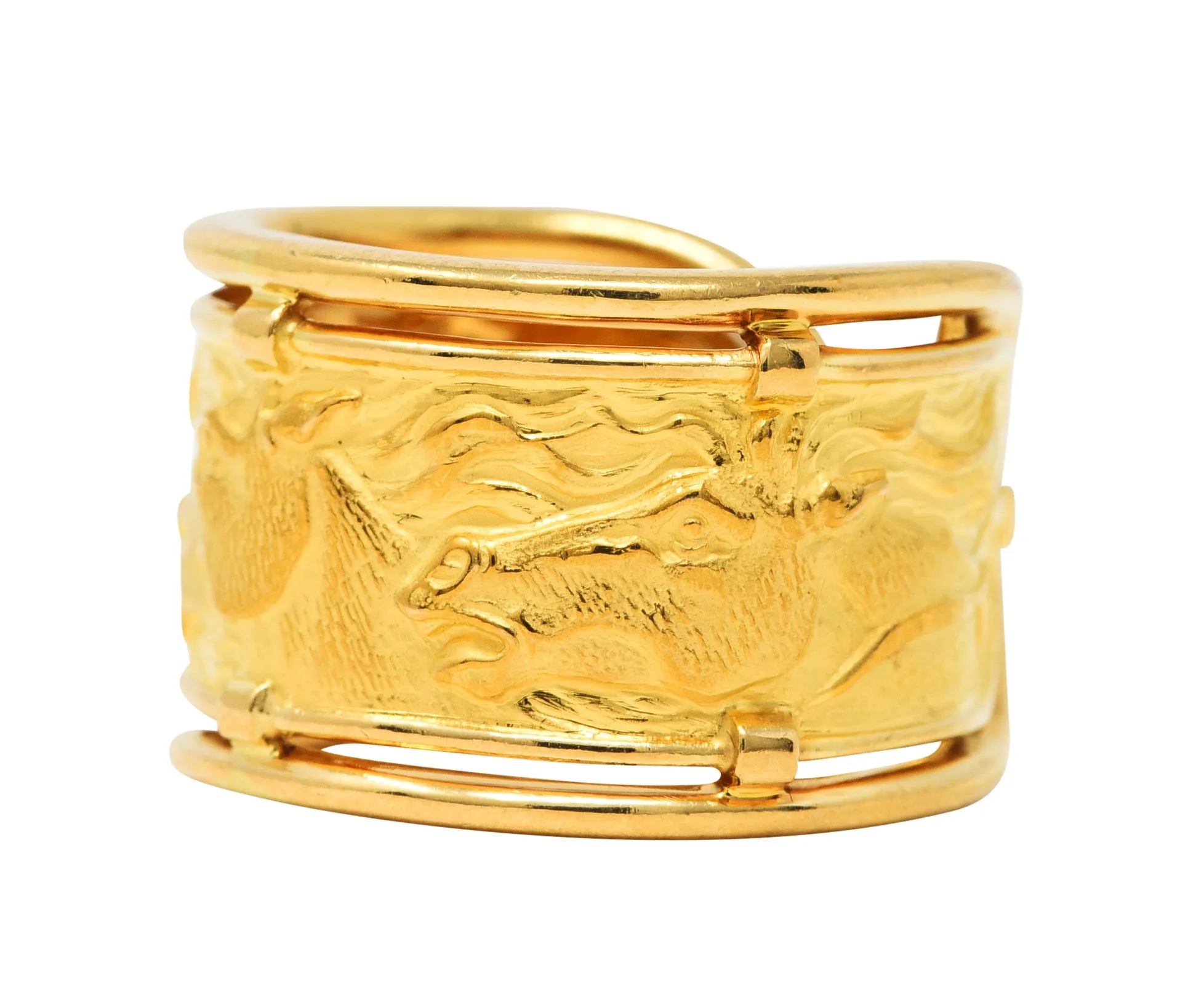 Carrera y Carrera 18 Karat Yellow Gold Horse Band Ring