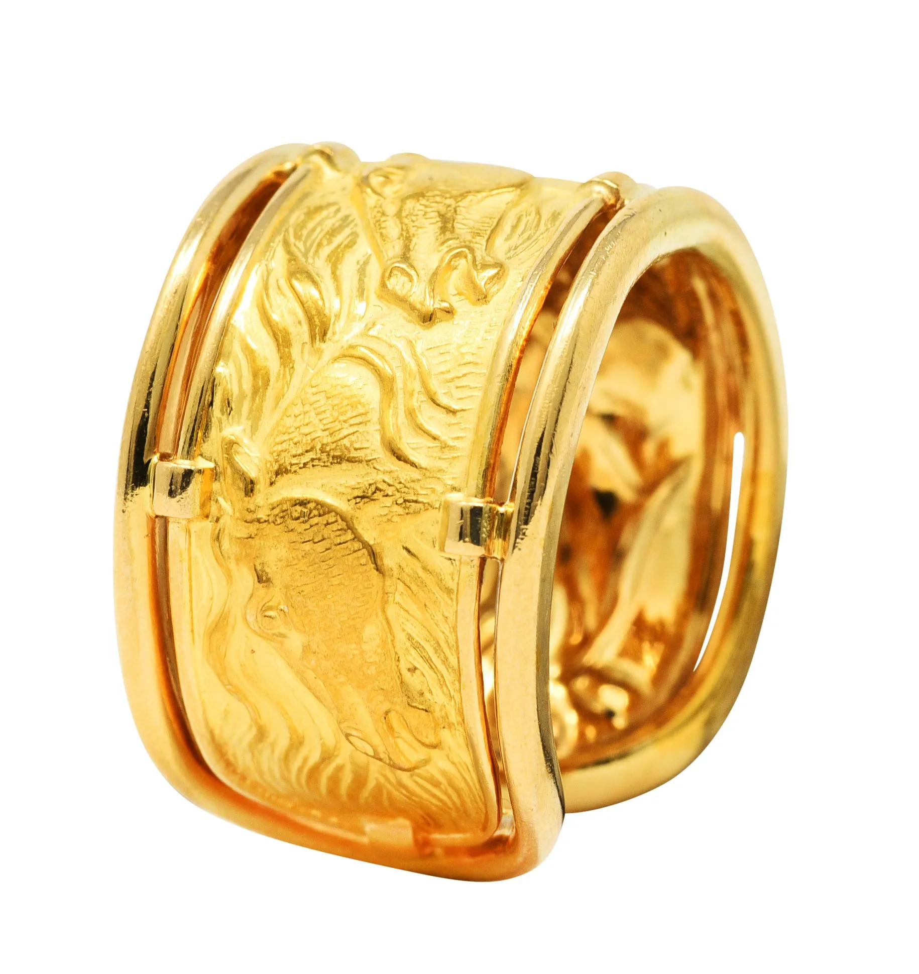 Carrera y Carrera 18 Karat Yellow Gold Horse Band Ring