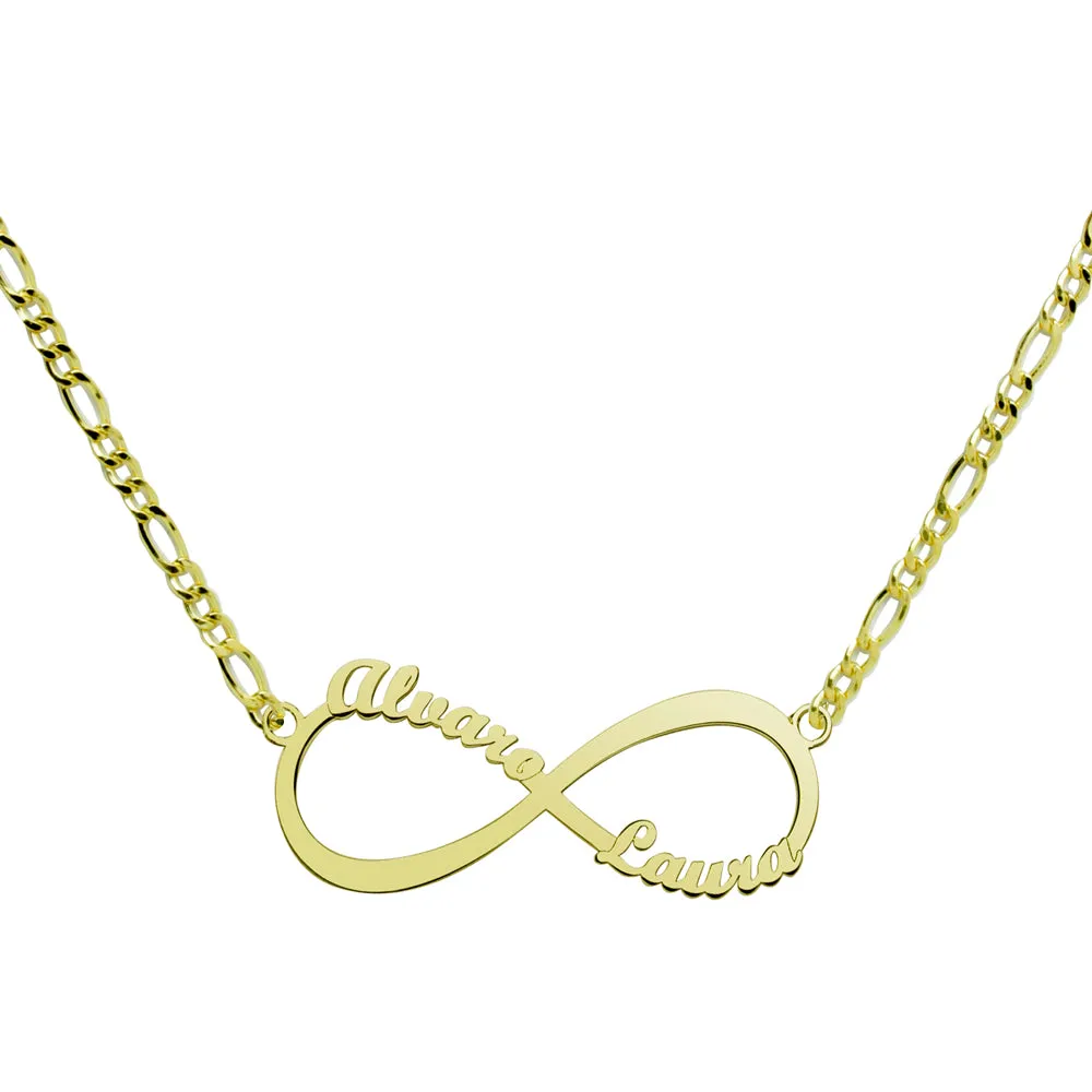 Collar Infinito Doble 3x1 Oro