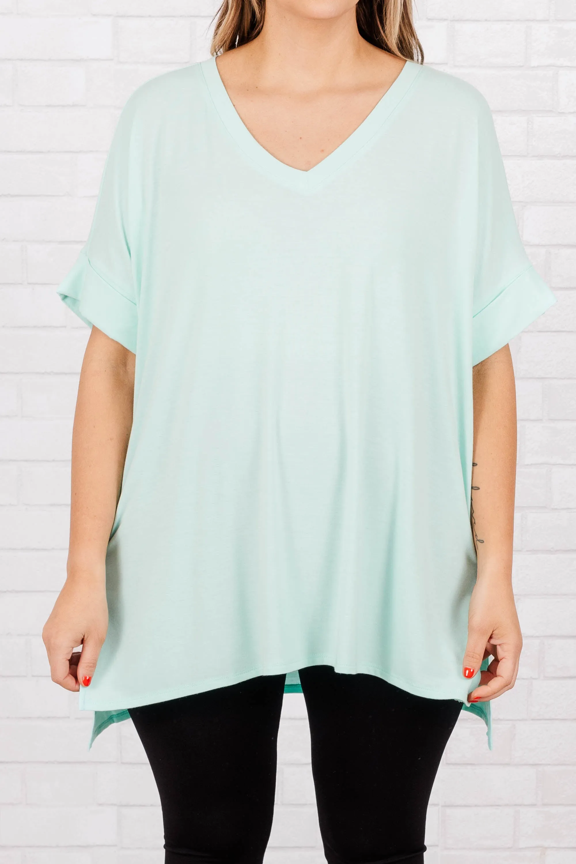 Comfy Travels Top, Aqua Marine