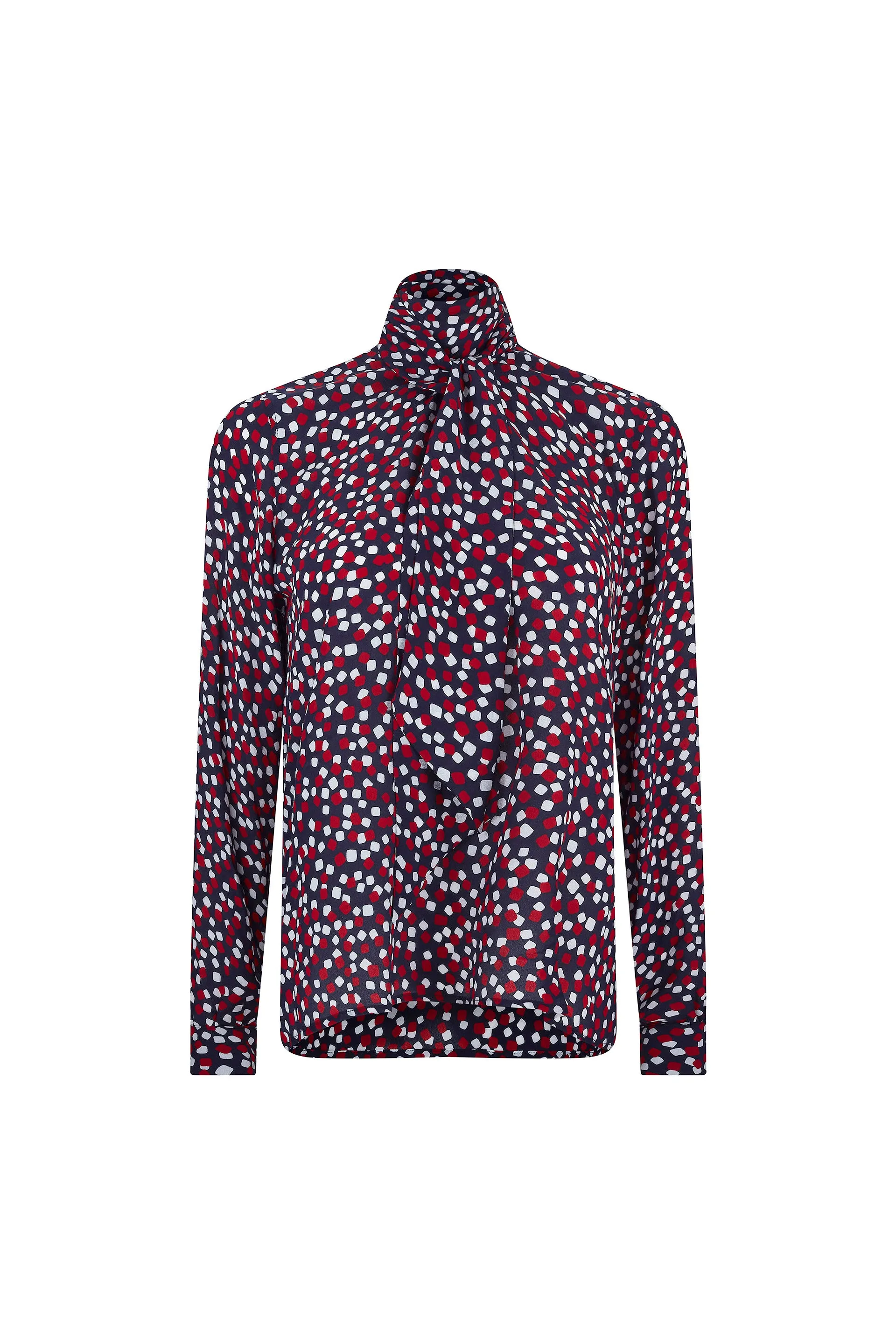 'CONFETTI' SLIM KEITH TIE BLOUSE