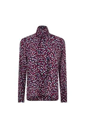 'CONFETTI' SLIM KEITH TIE BLOUSE