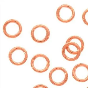 Copper Closed Jump Ring 8mm (100 pcs)