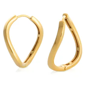 Curved Huggie Hoop Earrings