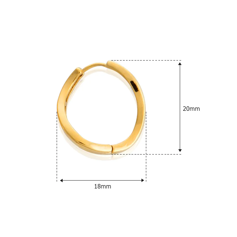 Curved Huggie Hoop Earrings