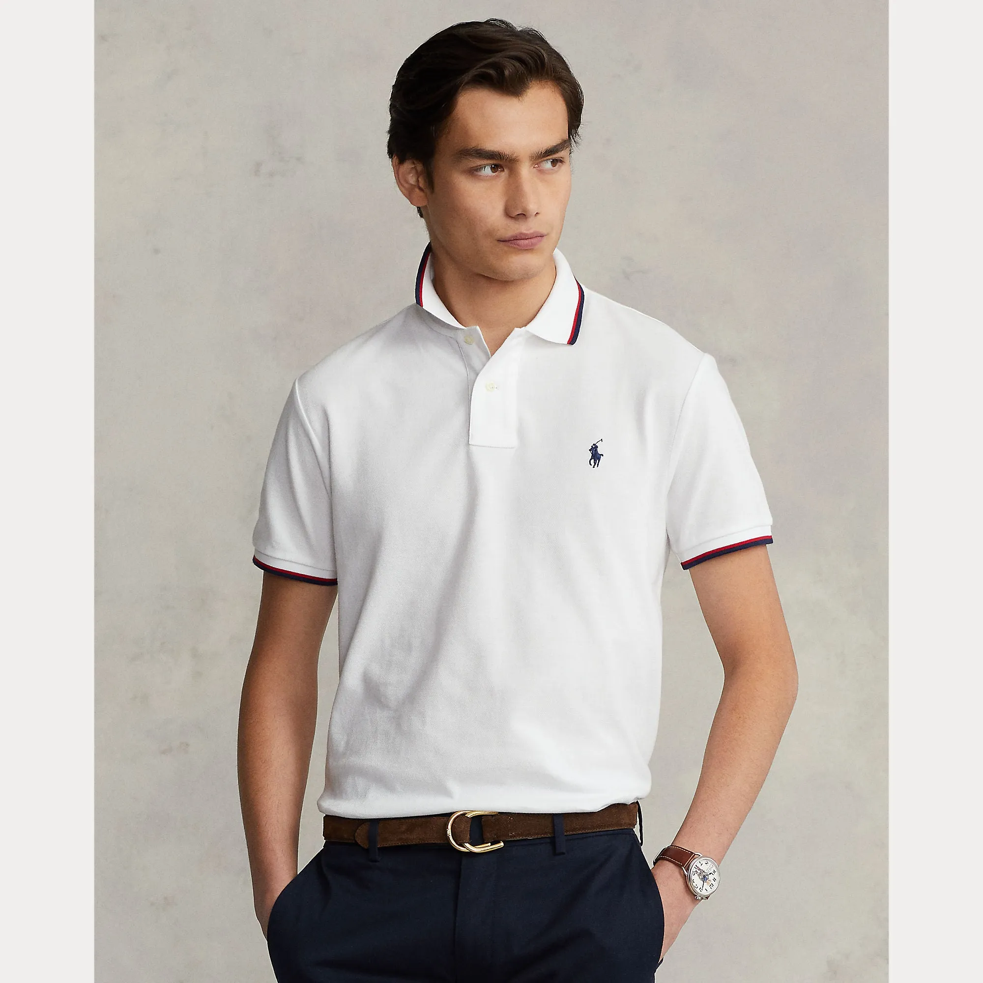 CUSTOM SLIM FIT MESH POLO SHIRT