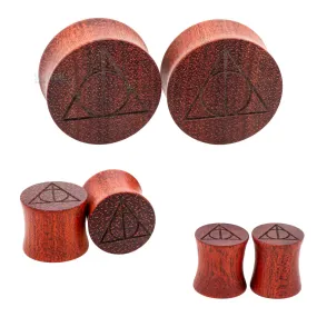 Deathly Hallows Wood Plugs