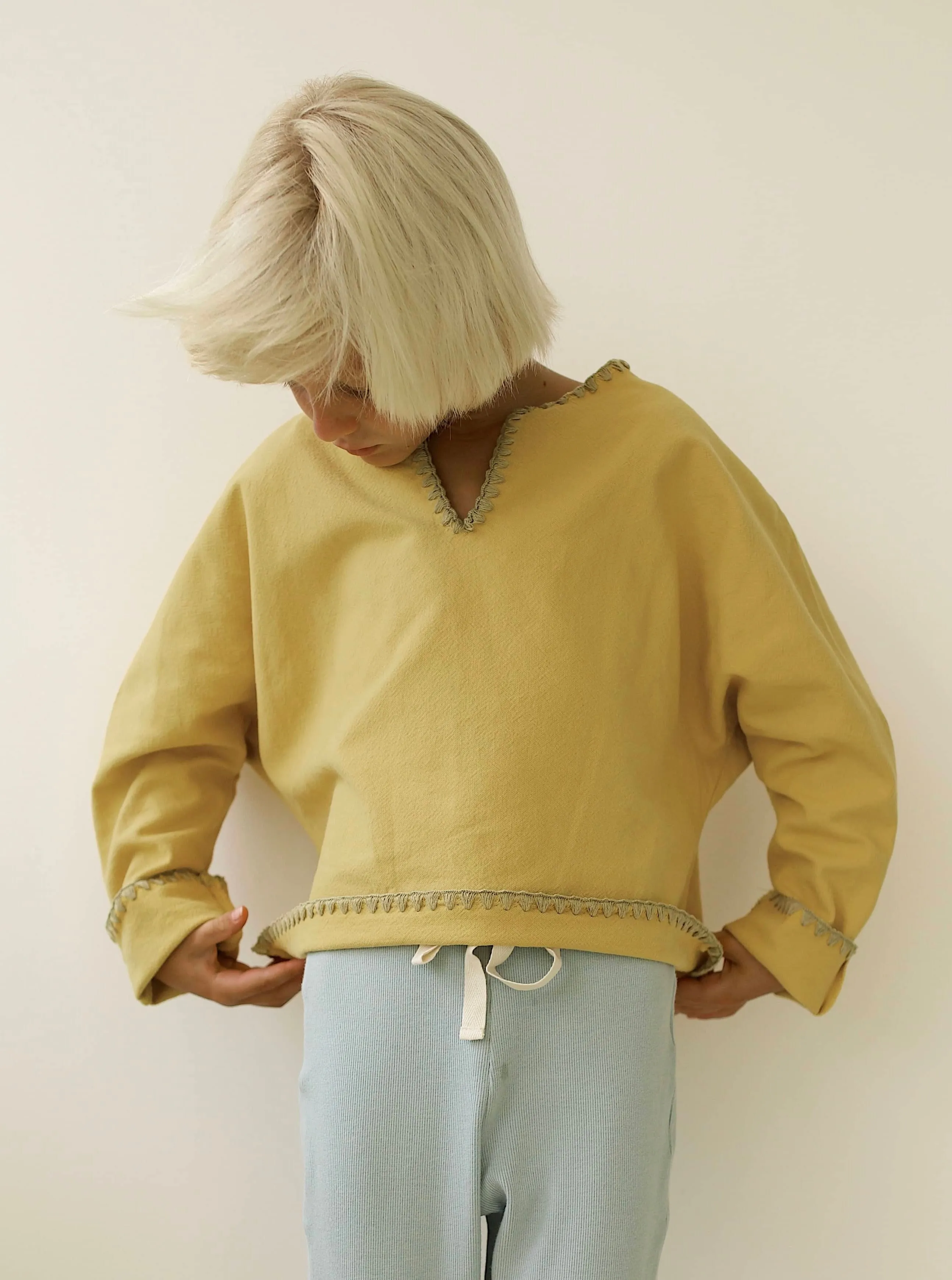 DELANO TOP | PARSNIP WITH UNDYED STITCH