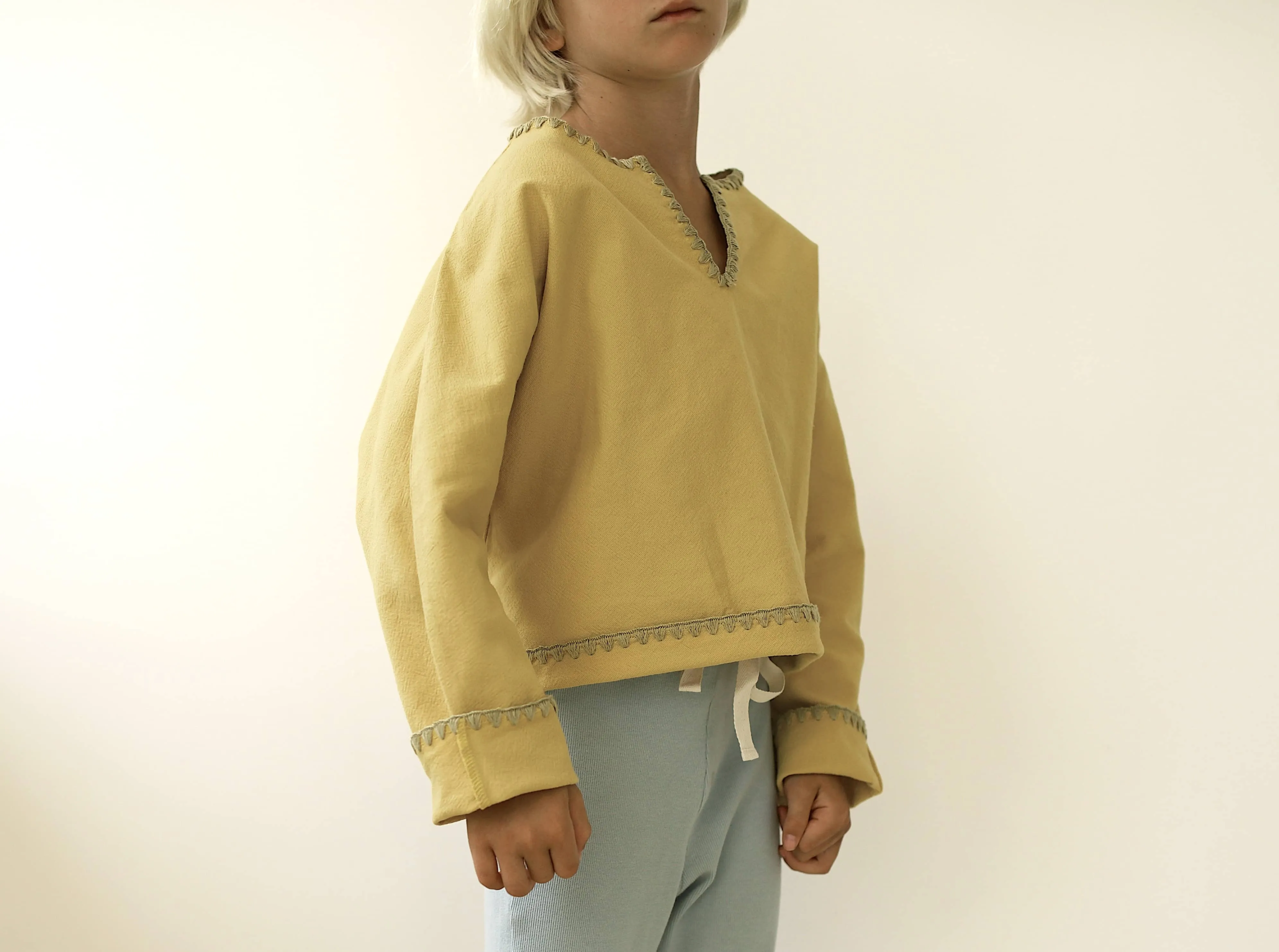 DELANO TOP | PARSNIP WITH UNDYED STITCH