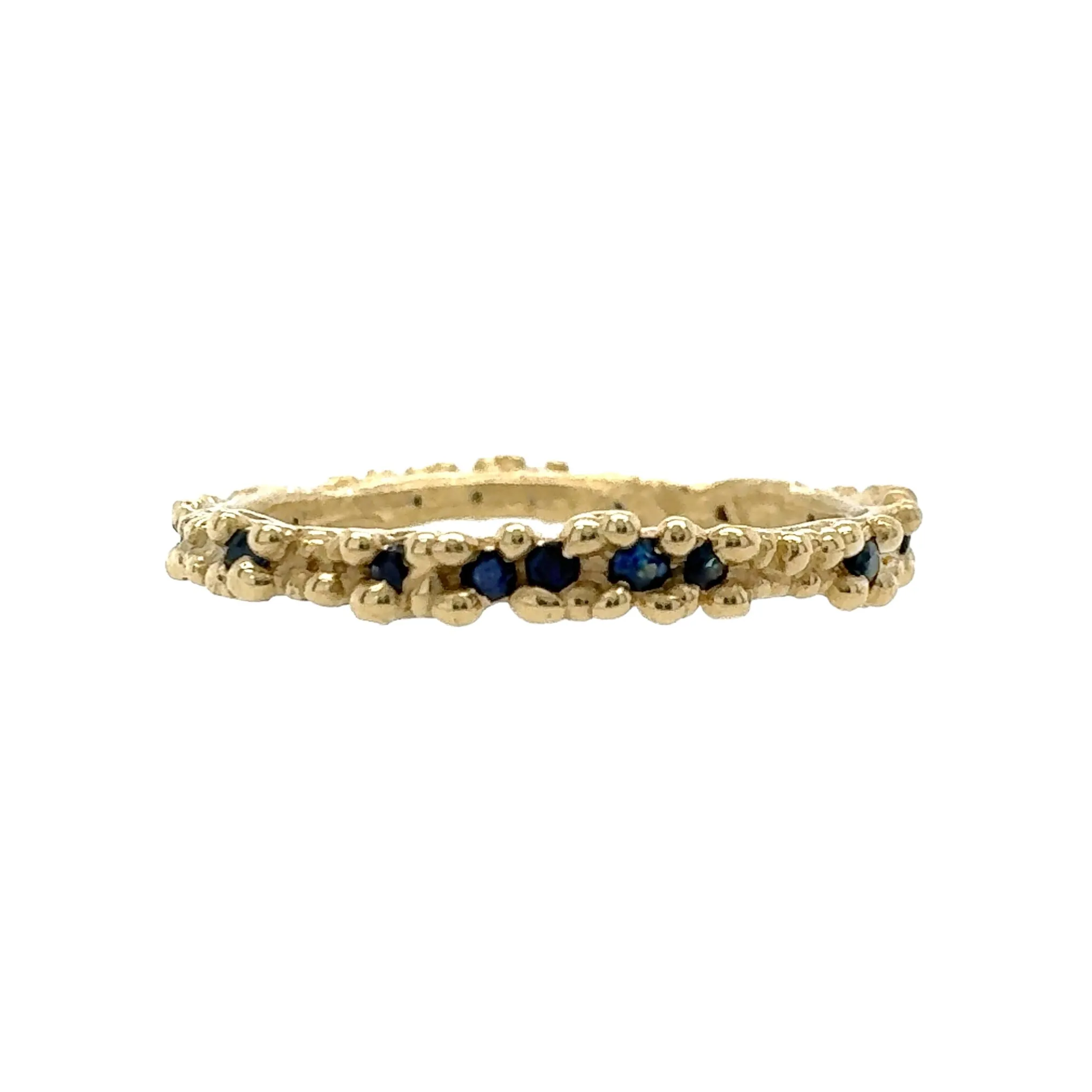 Double Beaded Eternity Band with Sapphires - Ruth Tomlinson