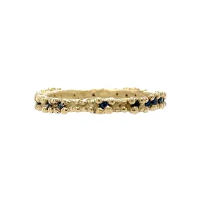 Double Beaded Eternity Band with Sapphires - Ruth Tomlinson