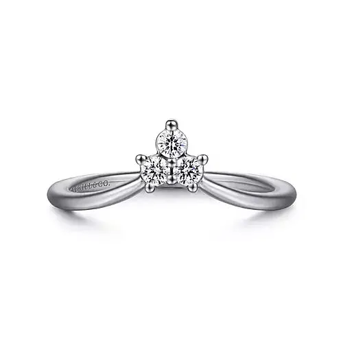 Drew - 14K White Gold Diamond Anniversary Band By Gabriel & Co.