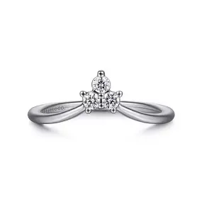 Drew - 14K White Gold Diamond Anniversary Band By Gabriel & Co.