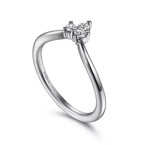 Drew - 14K White Gold Diamond Anniversary Band By Gabriel & Co.