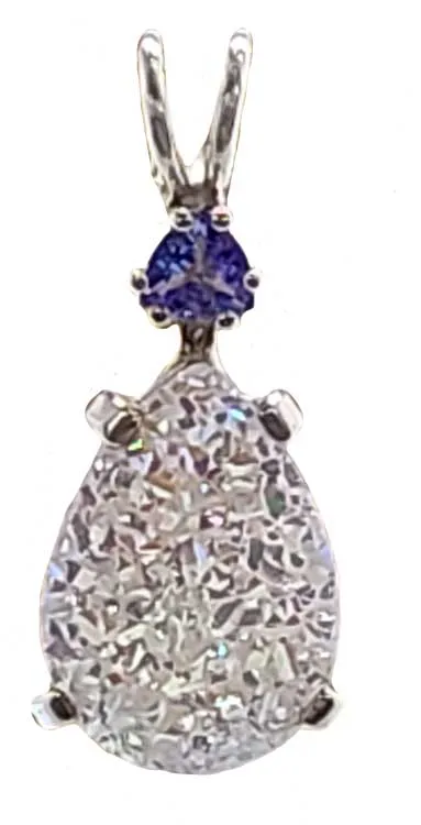 Drusy Angel Aura with Trillion Cut Tanzanite Special 3