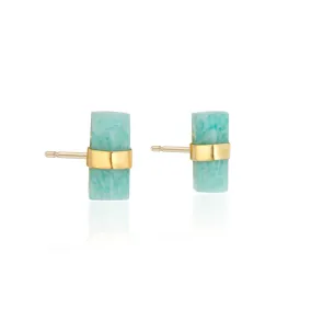 ELLI PARR LAYNE PILLAR STUDS-AMAZONITE